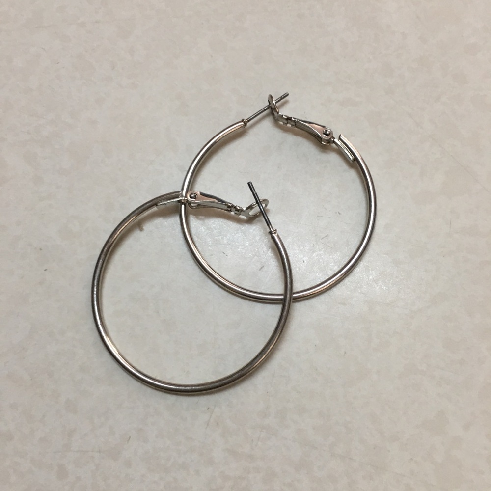 Silver hoop earrings